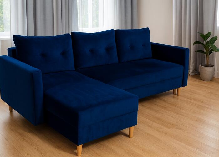 Grajewo ogłoszenia: Narożnik welurowy w kolorze chabrowym ! 
Posiada dużą...